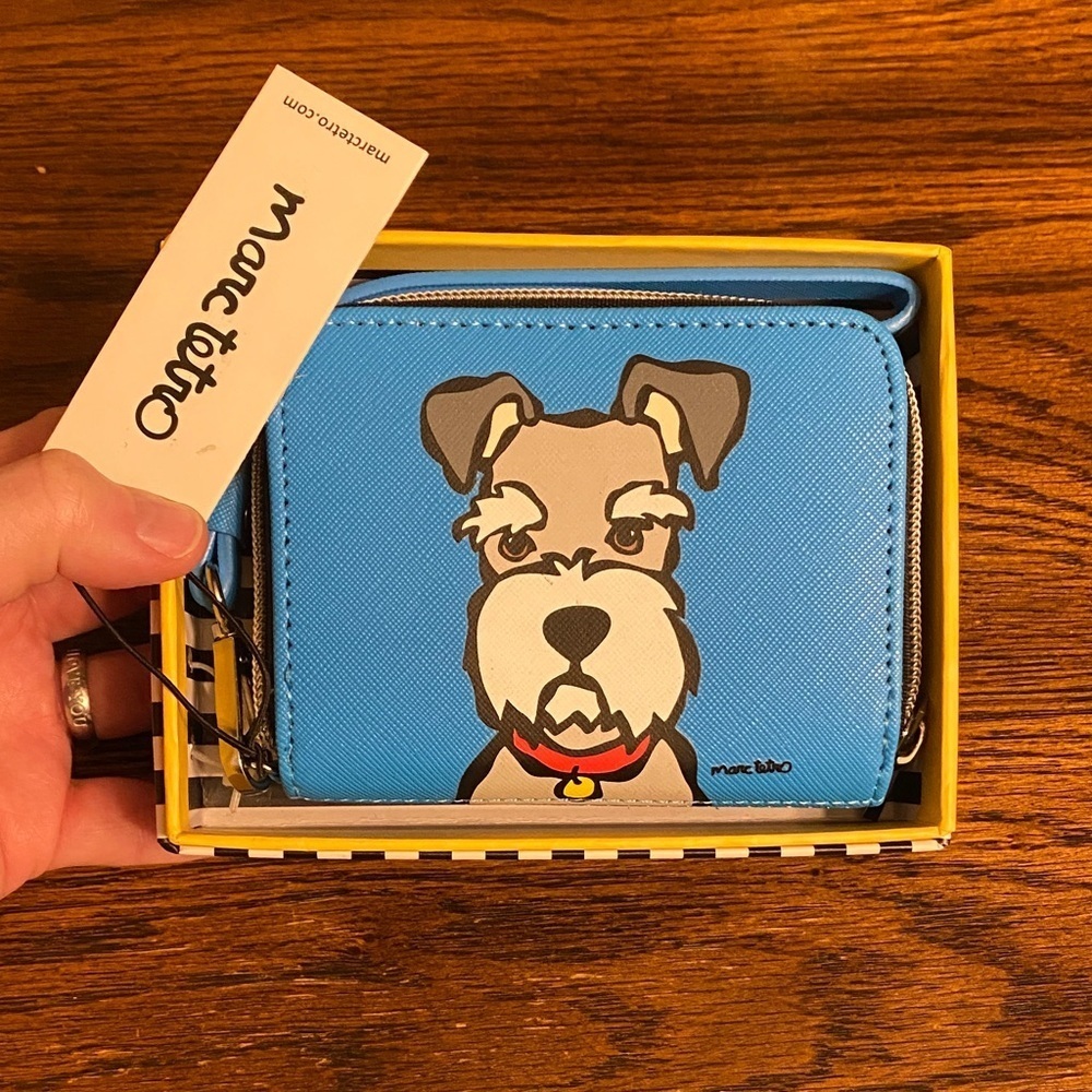 Marc Tetro Schnauzer Wallet with Wrist Strap Blue - Picture 6 of 6
